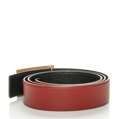 Hermes Epsom 32mm Collier De Chien CDC Belt 85 Black Grenat 3 of 6