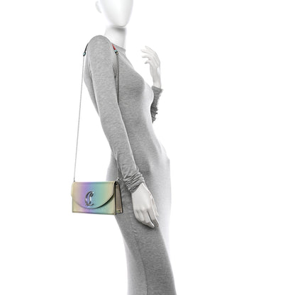 Christian Louboutin Metallic Nappa Loubi54 Crossbody Clutch Multicolor Silver 2 of 11