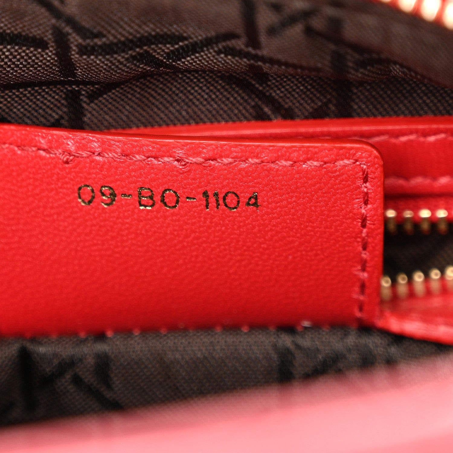 Christian Dior CHRISTIAN DIOR Lambskin Cannage Medium Lady Dior Red 7 of 10