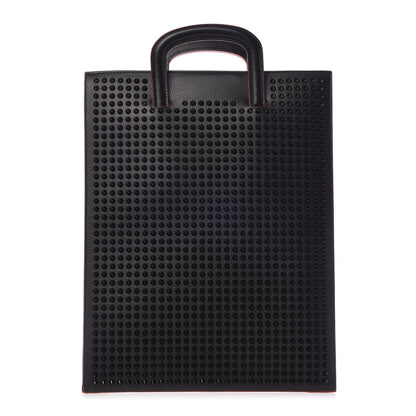 Christian Louboutin Calfskin Spiked Large Trictrac Portfolio Bag Black 8 of 15