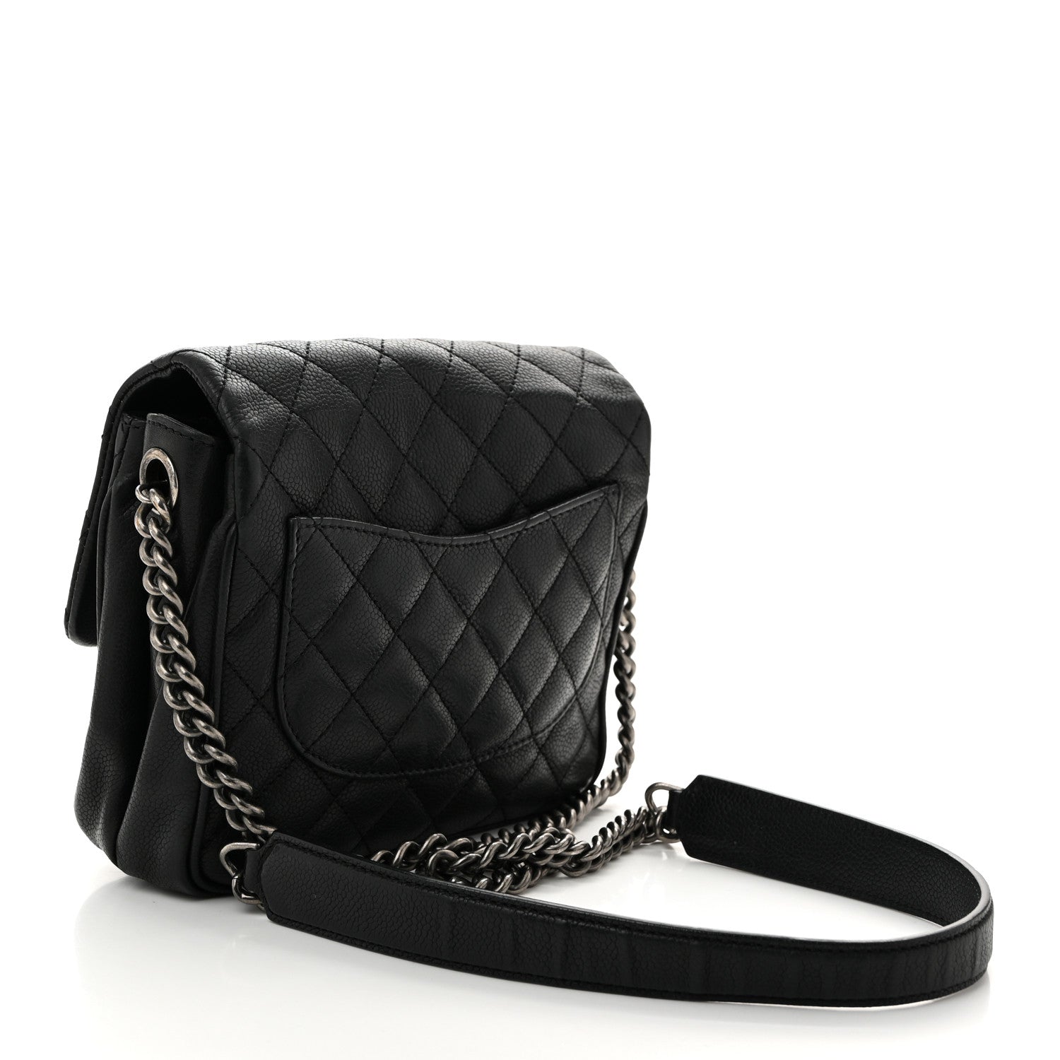 Chanel Caviar Quilted Small Rock In Rome Flap Black 3 of 10