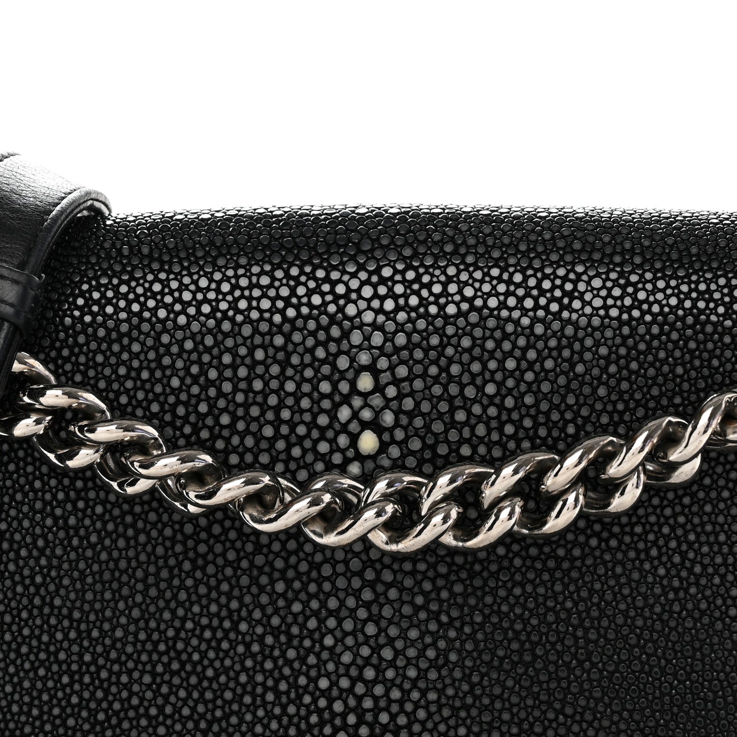 Chanel Galuchat Stingray Medium Boy Flap Black 8 of 12