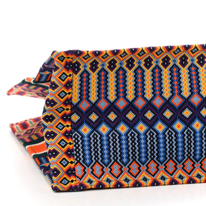 Christian Dior Canvas Embroidered Large Book Tote Orange Multicolor 8 of 9