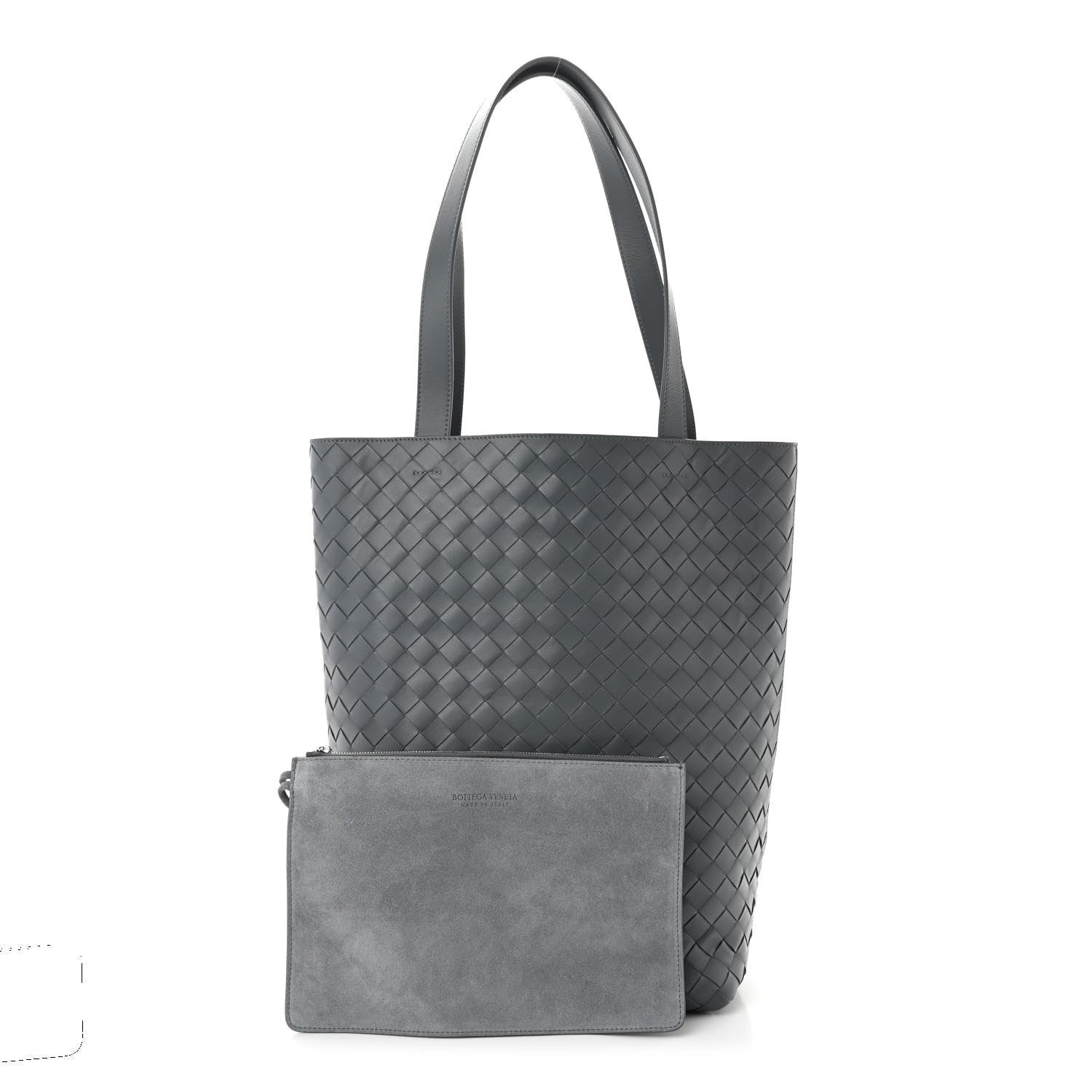Bottega Veneta Calfskin Intrecciato Small Tote Bag Grey 3 of 10