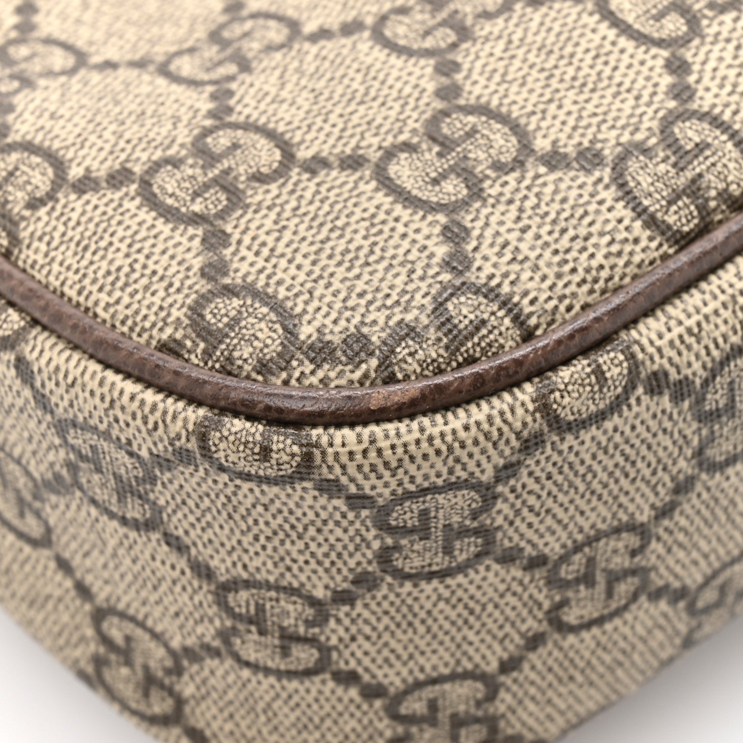 Gucci GG Supreme Monogram Textured Dollar Calfskin Web Small Ophidia GG Handbag Beige Ebony New Acero 11 of 11
