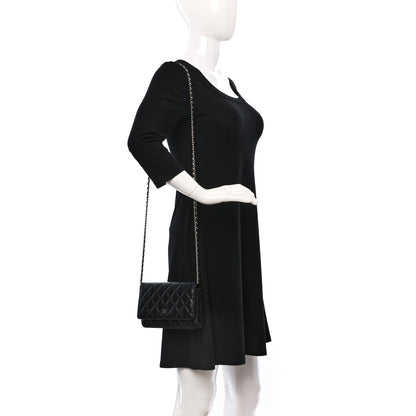 Chanel Caviar Quilted Wallet on Chain WOC Black 2 of 9