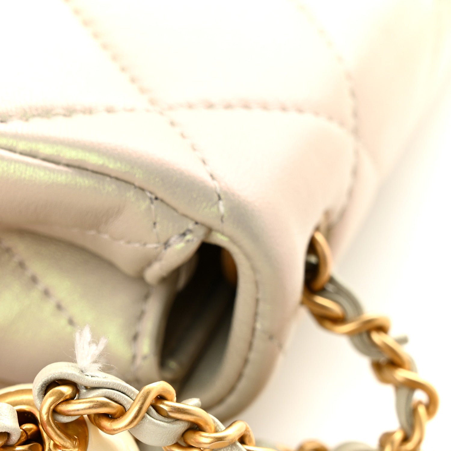Chanel Pearly Lambskin Pearl Quilted Mini Flap Ivory 11 of 12