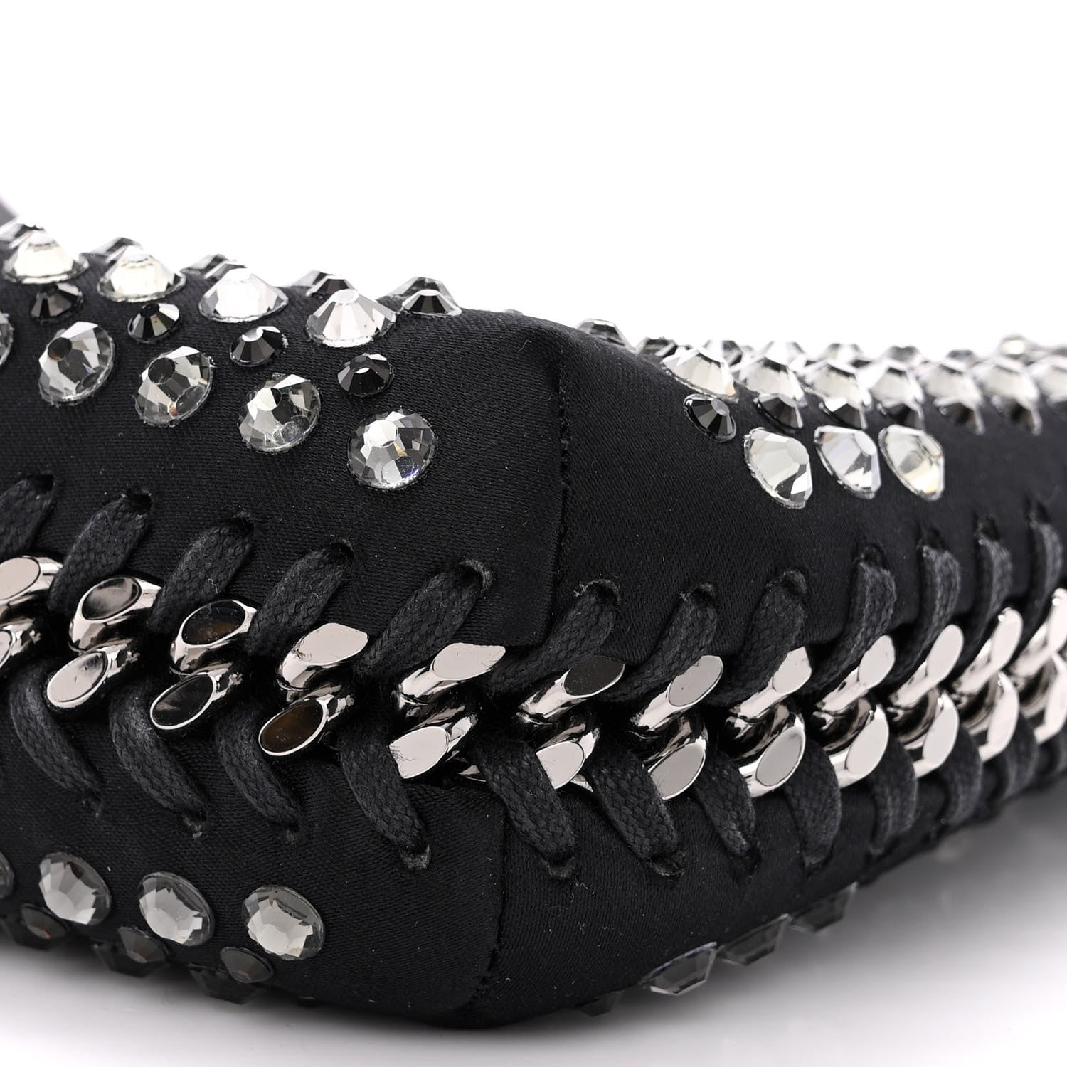 Stella McCartney Nylon Crystal Mini Falabella Zipped Shoulder Bag Black 11 of 11