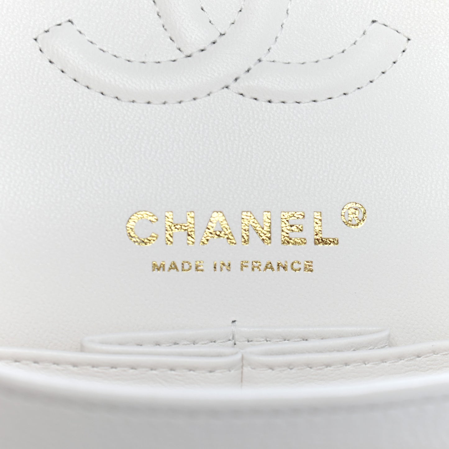 Caviar Quilted Small Double Flap White