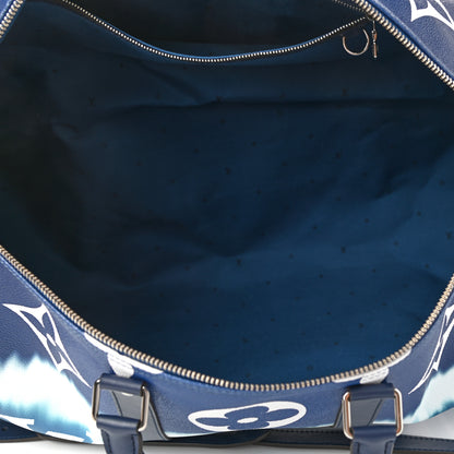 Louis Vuitton Monogram Escale Keepall Bandouliere 50 Blue 5 of 12