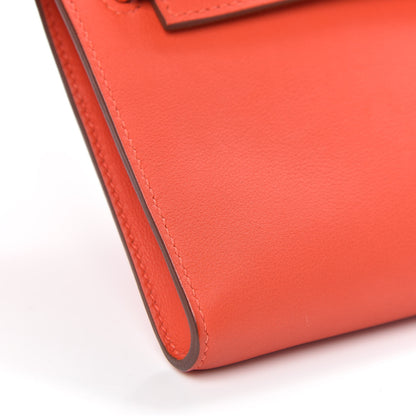 Hermes Swift Kelly Cut Clutch Pochette Capucine 8 of 9