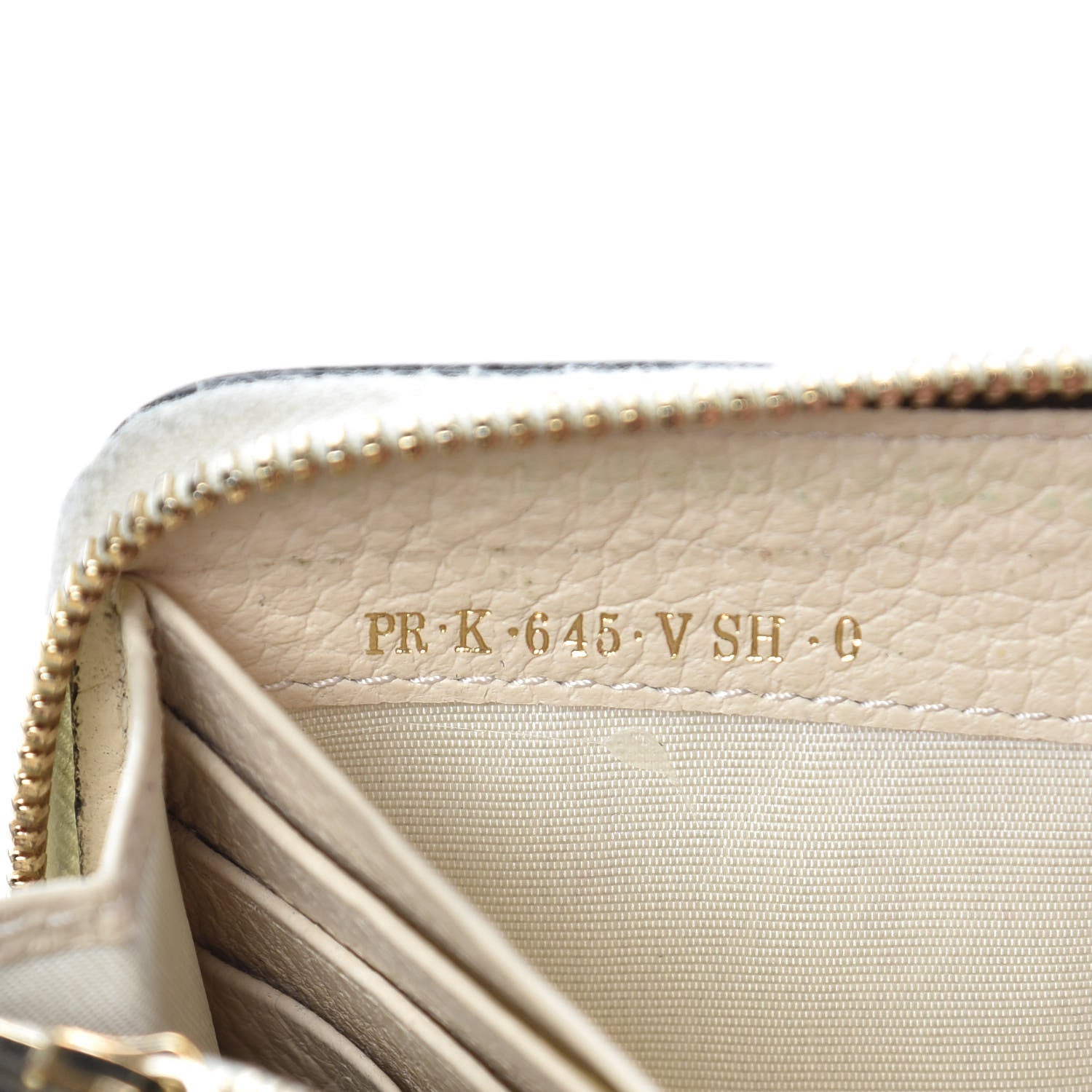 Valentino Garavani Pebbled Calfskin Rockstud Zip Around Wallet Ivory 7 of 13