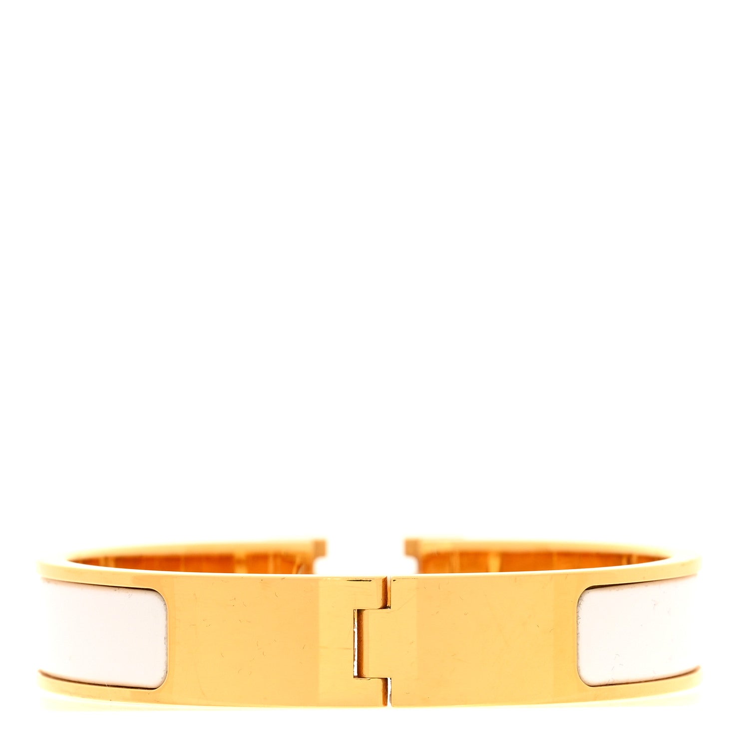 Hermes Enamel Narrow Clic Clac H Bracelet PM White 3 of 5