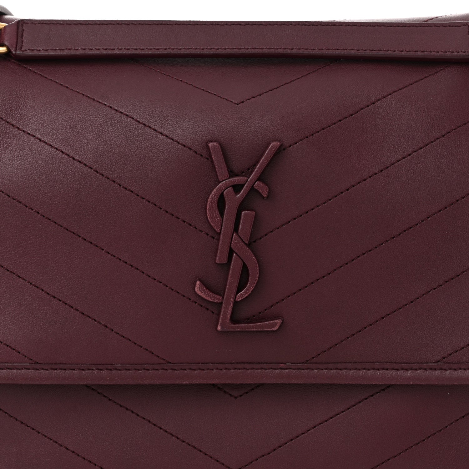 Saint Laurent Lambskin Matelasse Monogram Medium Niki Chain Satchel Rouge Legion 8 of 11