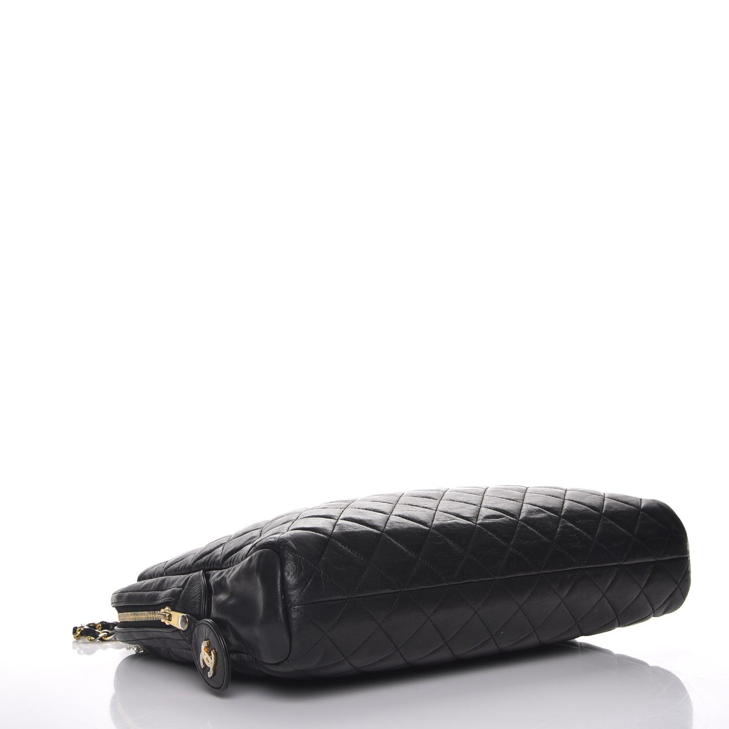 Lambskin Quilted Shoulder Bag Black