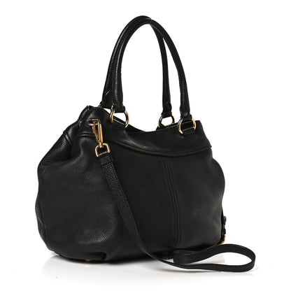 Prada Vitello Daino Top Handle Tote Black 2 of 16