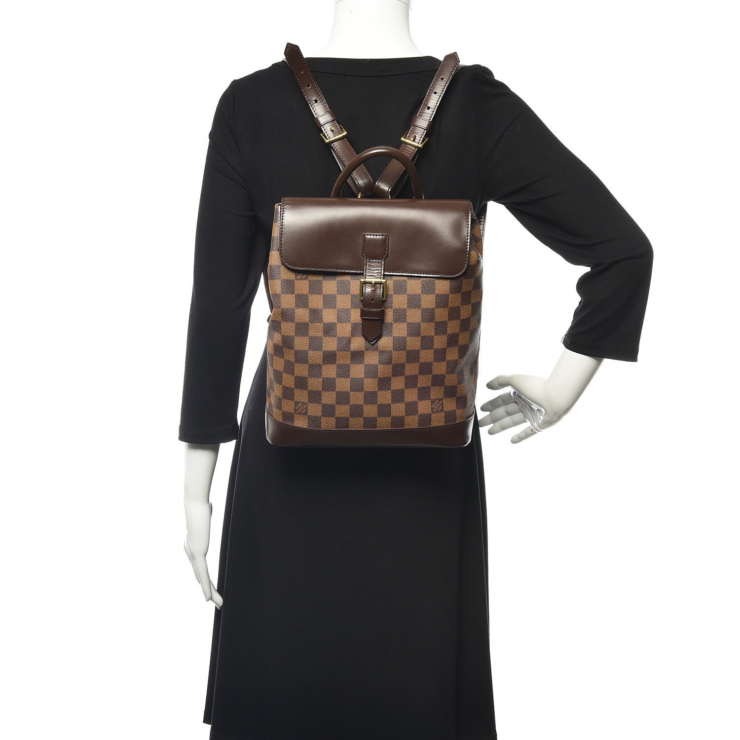 Louis Vuitton Damier Ebene Soho Backpack 2 of 10