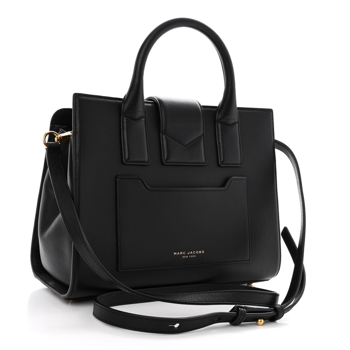 Calfskin Small West End Top Handle Bag Black