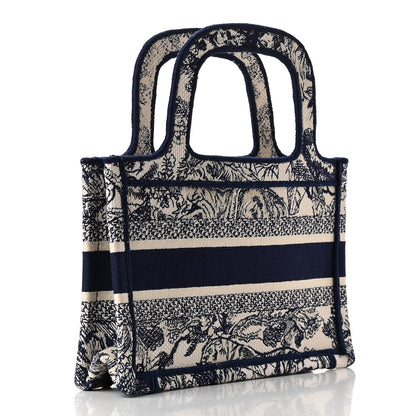 Christian Dior Canvas Embroidered Mini Toile De Jouy Book Tote Blue 3 of 9