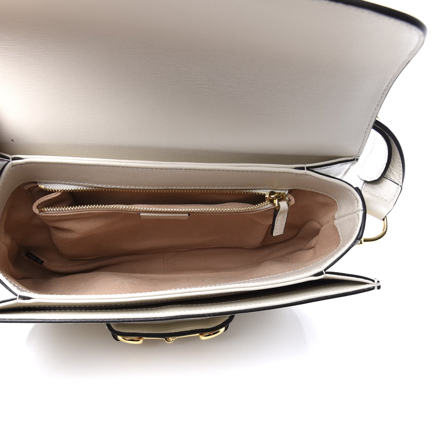 Azalea Calfskin Horsebit 1955 Shoulder Bag Mystic White