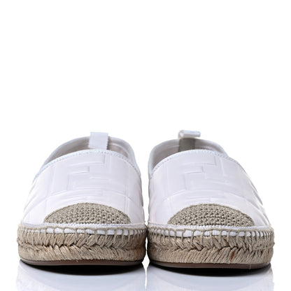 Fendi Nappa FF Embossed Espadrilles 38 Snow 3 of 8