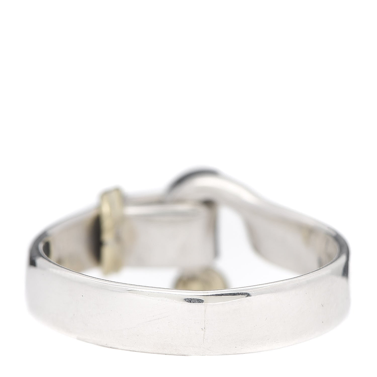 Tiffany Sterling Silver 18K Yellow Gold Hook Ring 54 6.75 4 of 4