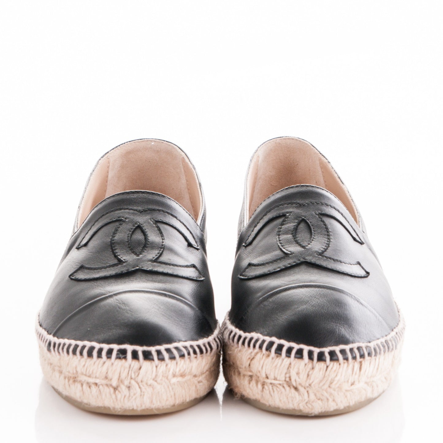 Lambskin CC Espadrilles 37 Black