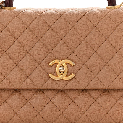 Chanel Caviar Lizard Quilted Small Coco Handle Flap Beige 8 of 11