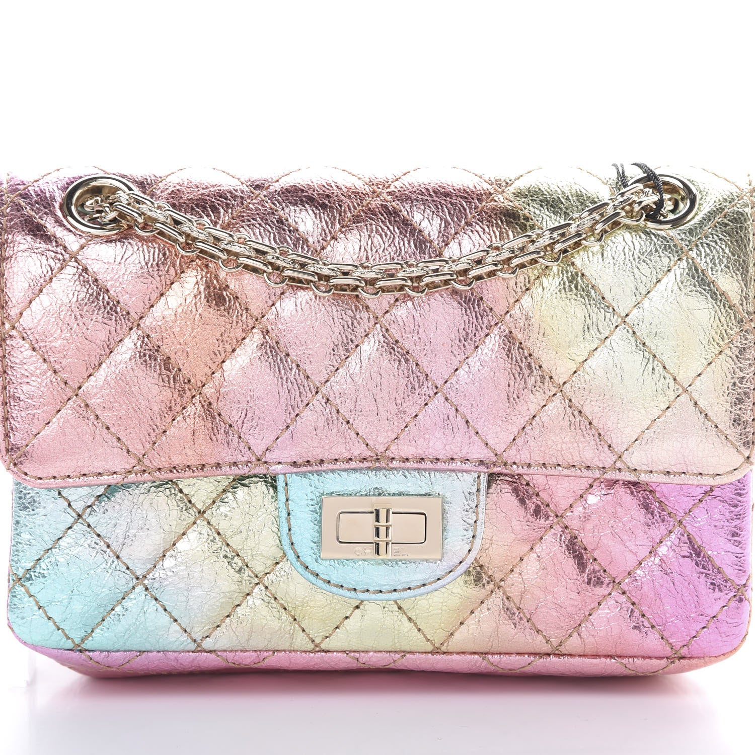 Chanel Metallic Goatskin Quilted Mini 2.55 Reissue Flap Multicolor 7 of 11