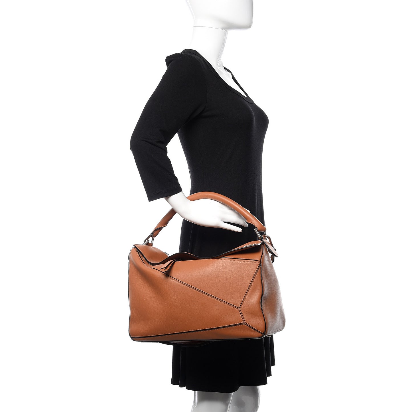 Calfskin Large Puzzle Bag Tan