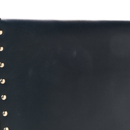 Valentino Garavani Vitello Large Rockstud Envelope Clutch Navy 9 of 15