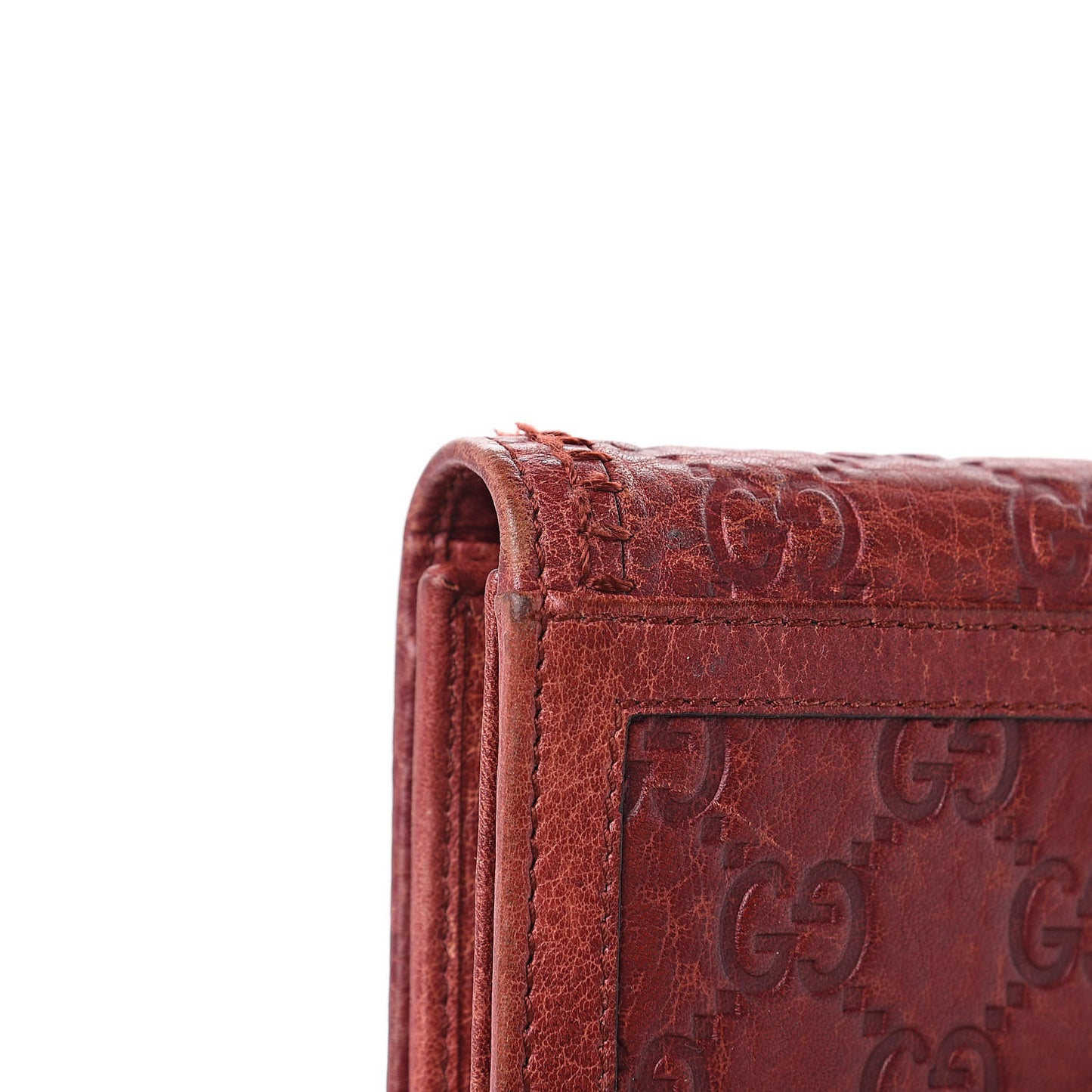 Guccissima Horsebit Continental Wallet Red