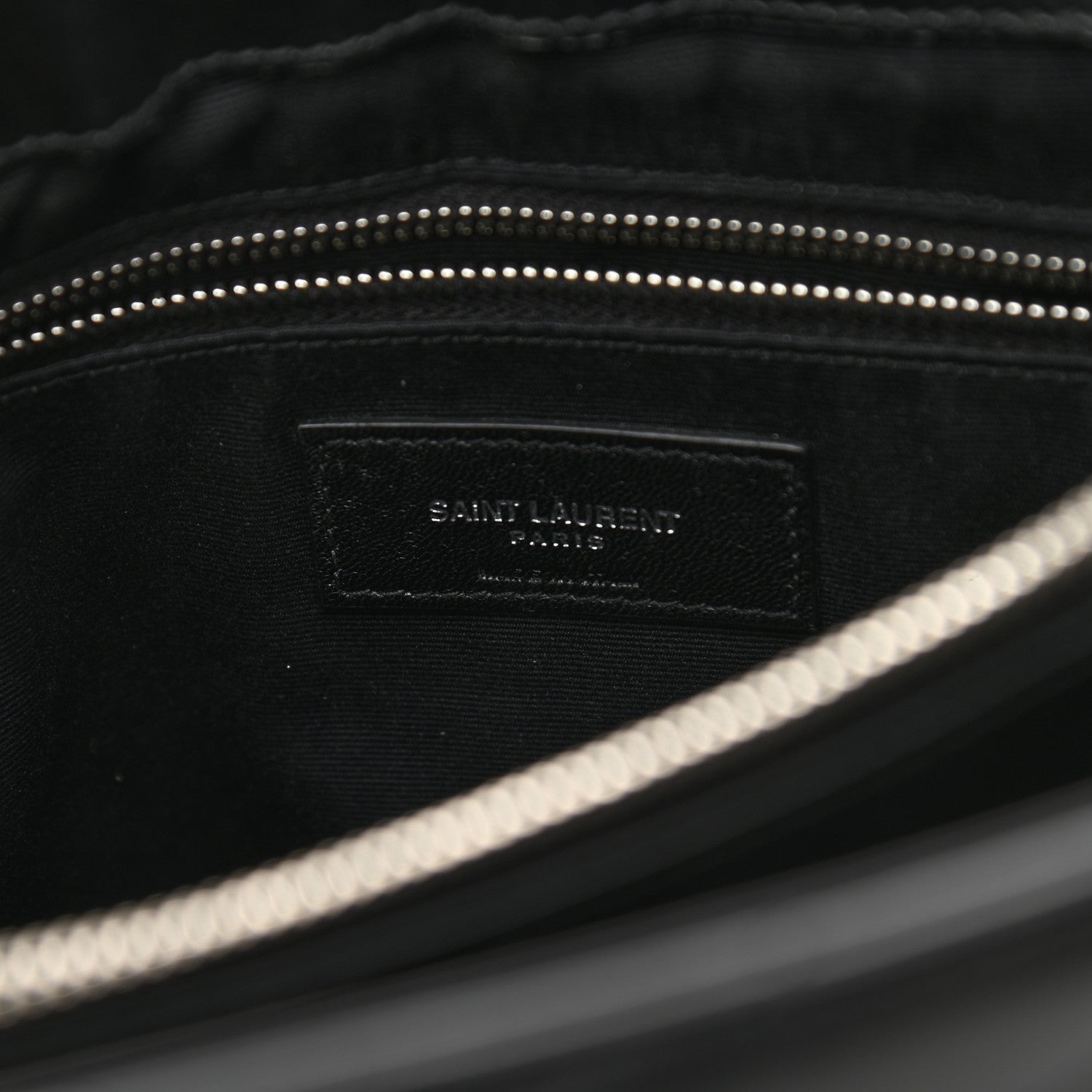 Saint Laurent Calfskin Y Quilted Monogram Medium Loulou Chain Satchel Black 6 of 9
