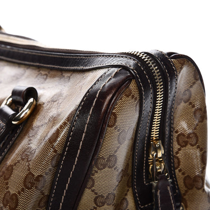 Gucci Crystal Monogram Large Duchessa Boston Dark Brown 17 of 18