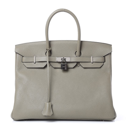 Hermes Taurillon Clemence Birkin 35 Sauge 1 of 28