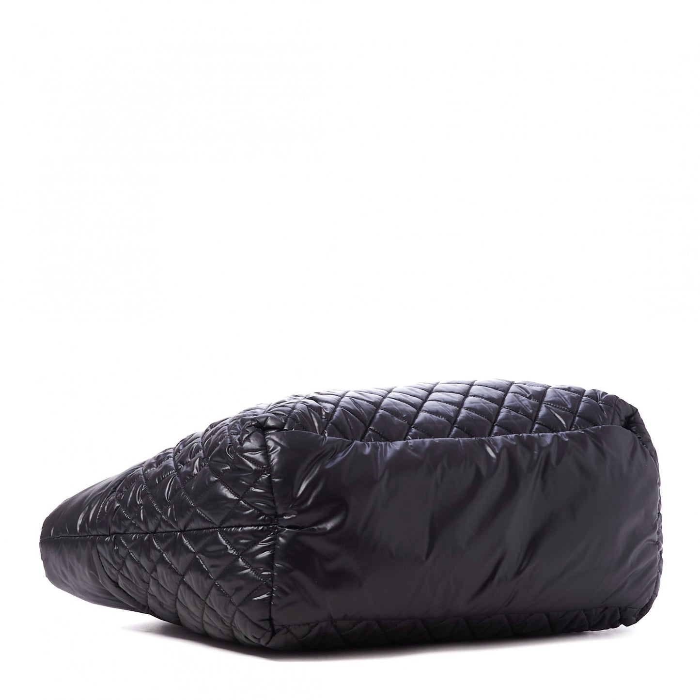 Nylon Quilted Large Coco Cocoon Tote Black
