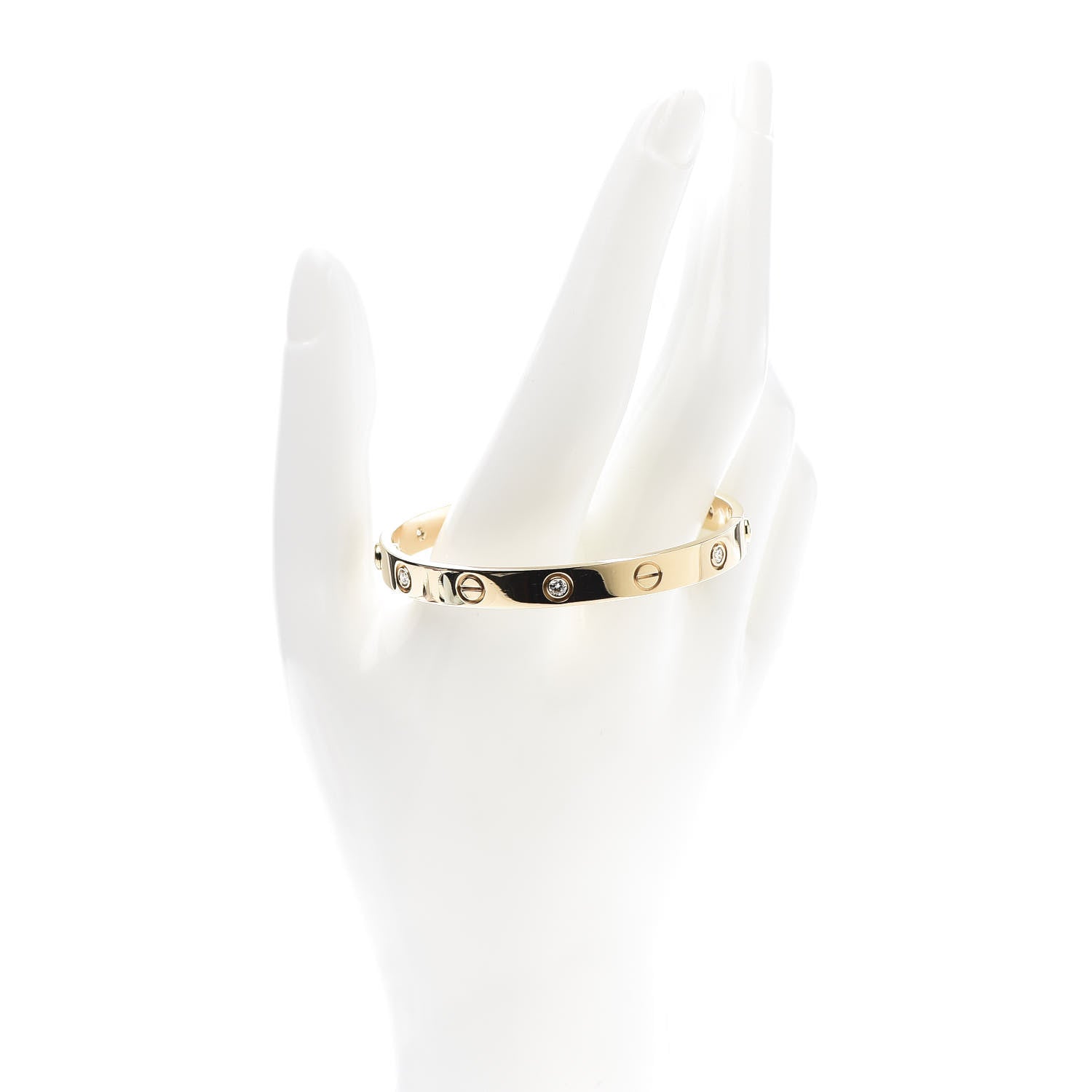 Cartier 18K Yellow Gold 6 Diamond LOVE Bracelet 16 2 of 7