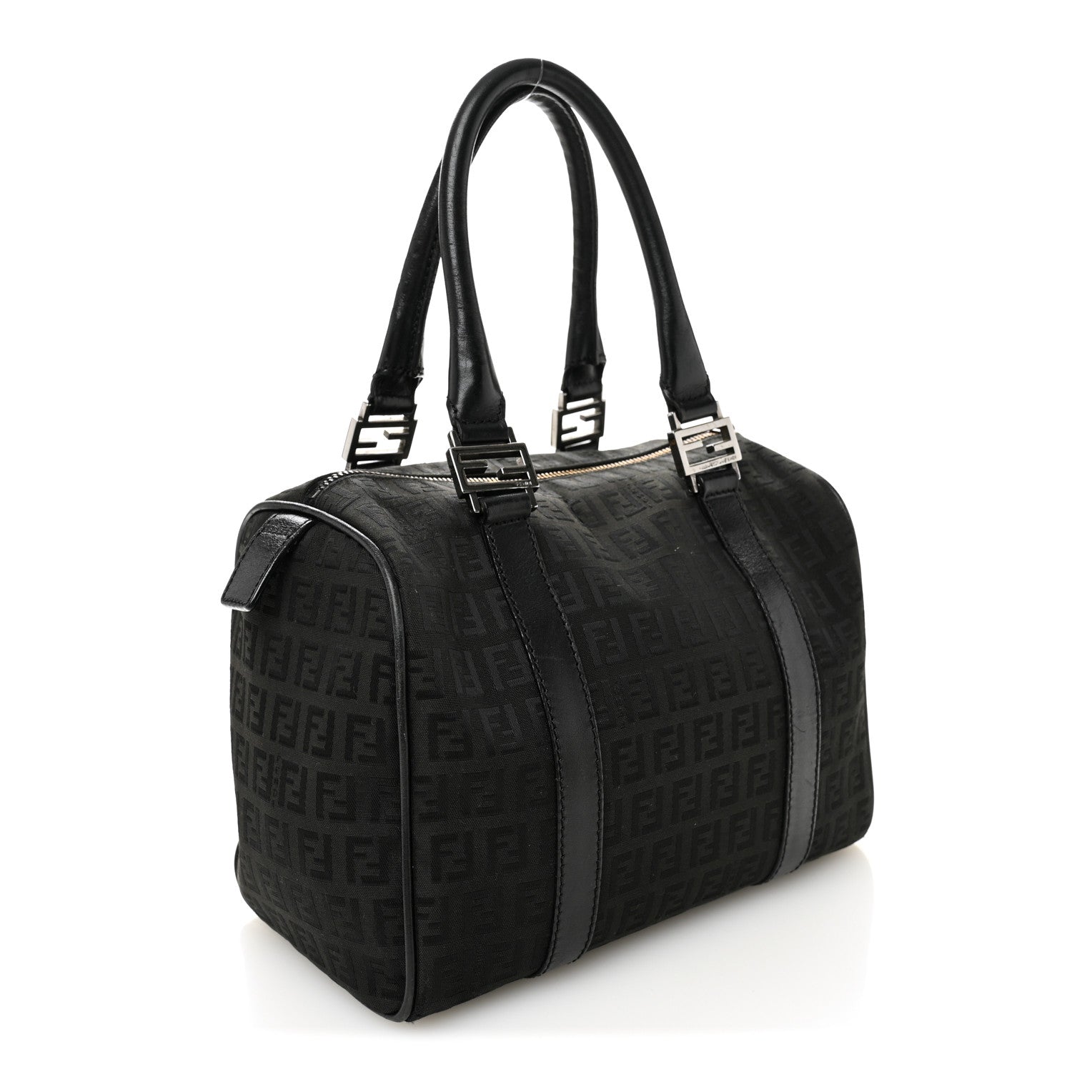 Fendi Zucchino Vitello Small Boston Black 3 of 10