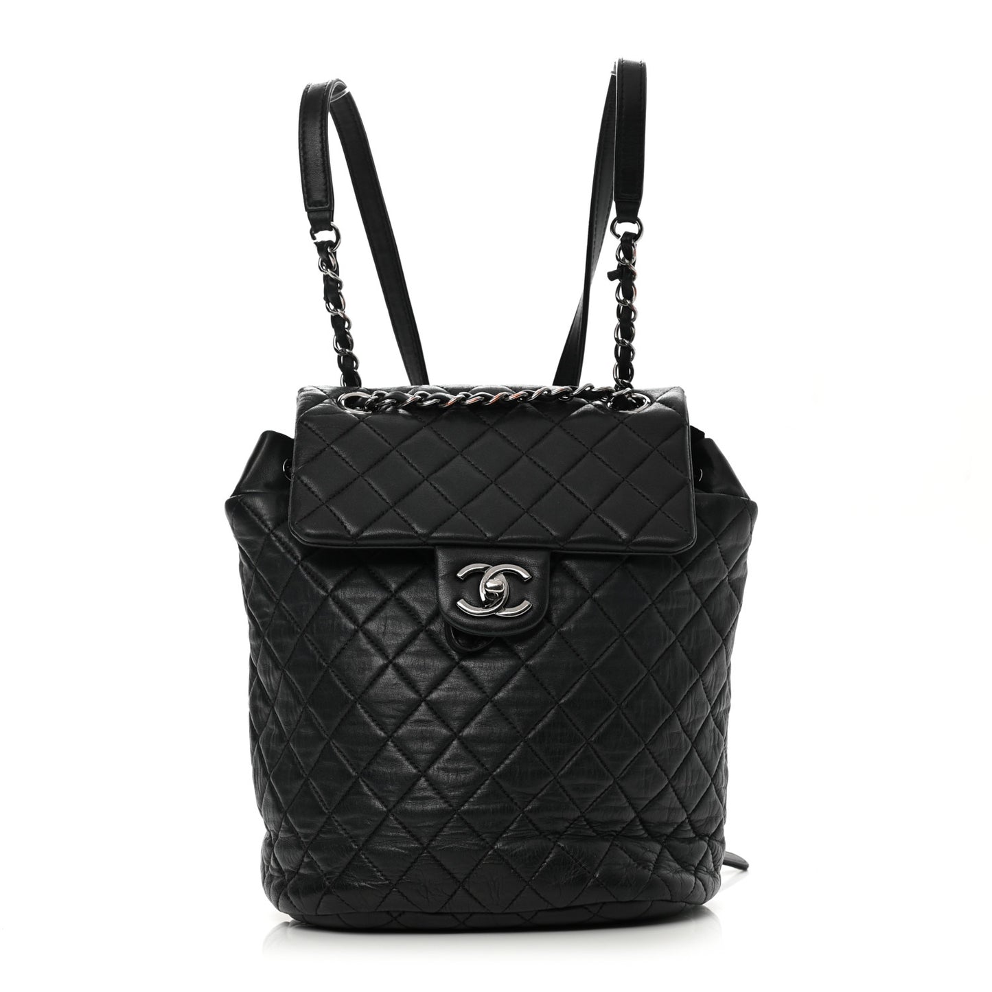 Lambskin Quilted Small Urban Spirit Backpack Black