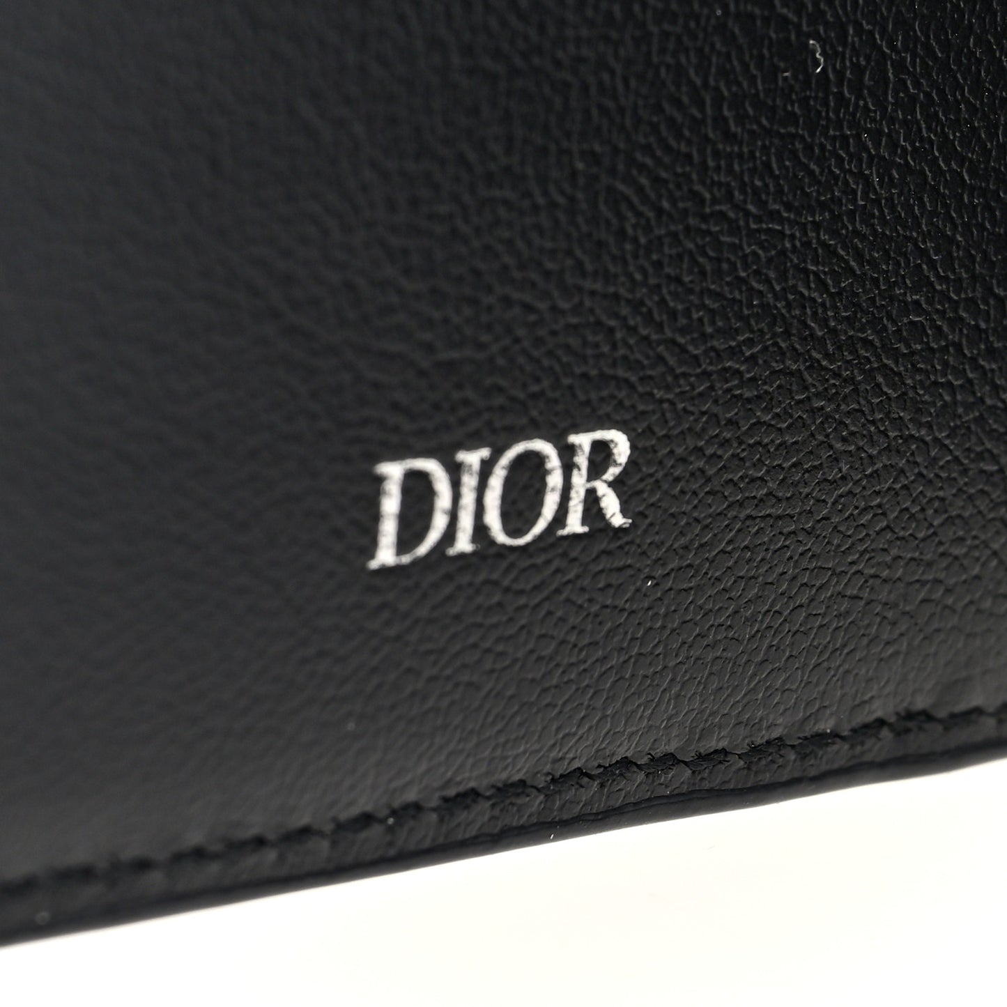 Grained Calfskin Bi-Fold Wallet Black