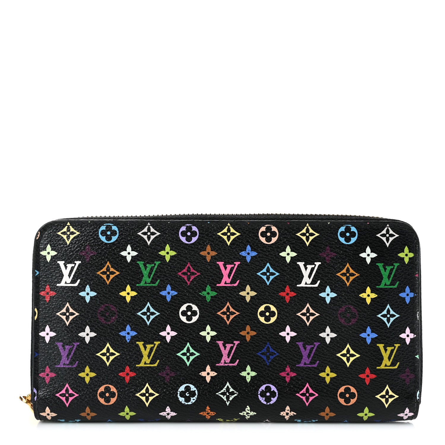 Louis Vuitton Monogram Multicolor Zippy Wallet Black Grenade 1 of 8