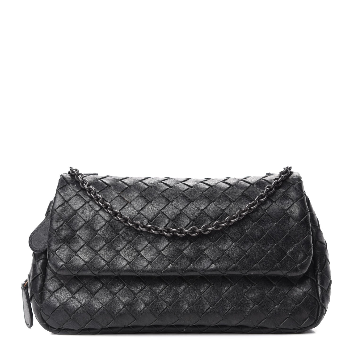 Bottega Veneta Nappa Intrecciato Mini Chain Messenger Black 1 of 13