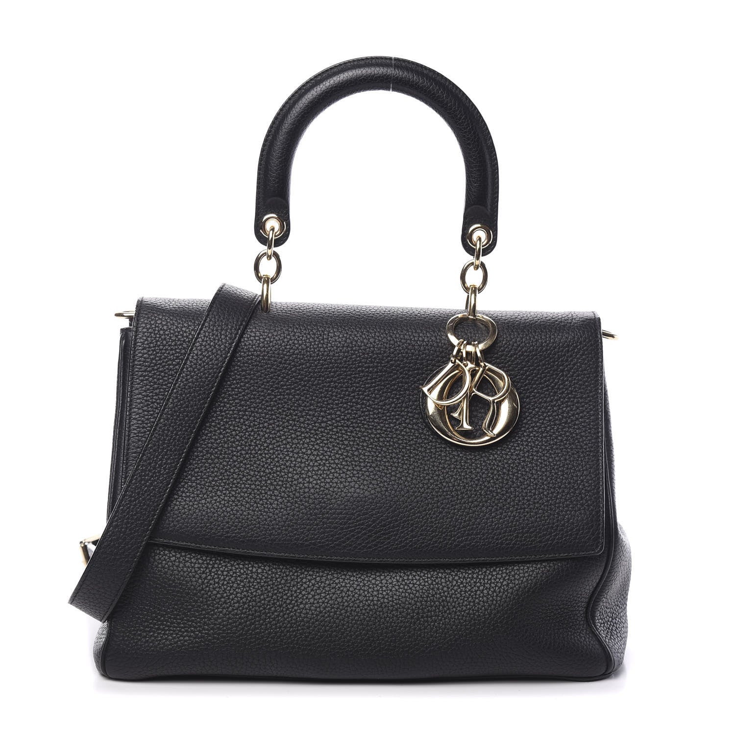 Christian Dior Bullcalf Medium Be Dior Flap Black Fraise 1 of 8