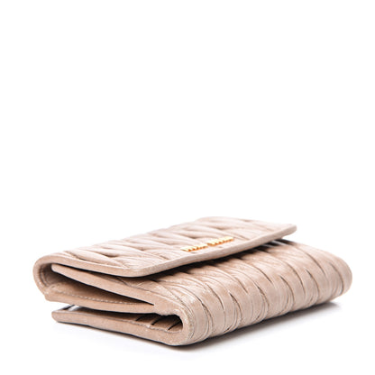 Miu Miu Nappa Matelasse Lux Flap Wallet Cammeo 3 of 14
