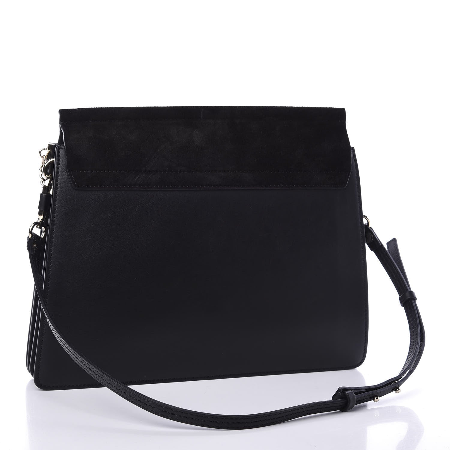 Chloe Suede Calfskin Medium Faye Shoulder Bag Black 2 of 9