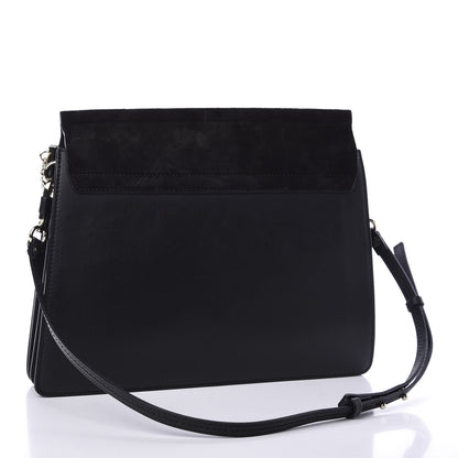Chloe Suede Calfskin Medium Faye Shoulder Bag Black 2 of 9