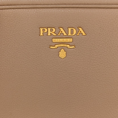 Prada Vitello Daino Medium Double Zip Shoulder Bag Cammeo 8 of 20