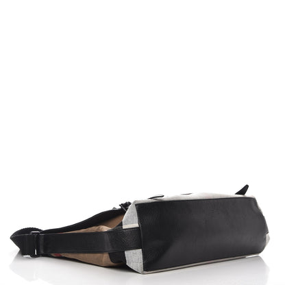 Burberry Brit Canvas Mega Check Grainy Calfskin Messenger Bag 4 of 8