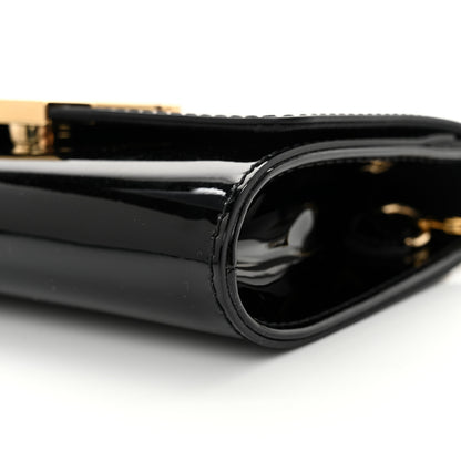 Louis Vuitton Patent Louise PM Chain Clutch Black 10 of 10