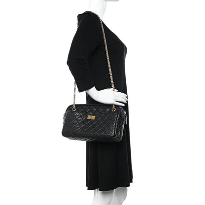 Chanel Aged Calfskin Quilted Medium Reissue Camera Case Black 2 of 10